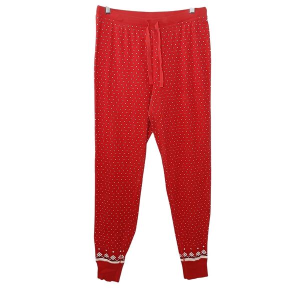 Hanna Andersson Adult M Holiday Long John Pajamas Long Sleeve Top & Joggers - Picture 5 of 9